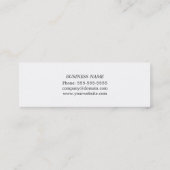 黒モダンのフェイク金ゴールドストライプのインテリア スキニー名刺 (裏面)