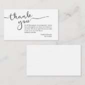 黒モダンの田結婚舎フォント エンクロージャーカード (正面/裏面)