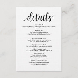 黒モダンの素朴詳細・エンクロー結婚ジャ エンクロージャーカード