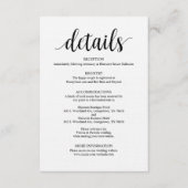 黒モダンの素朴詳細・エンクロー結婚ジャ エンクロージャーカード (正面)