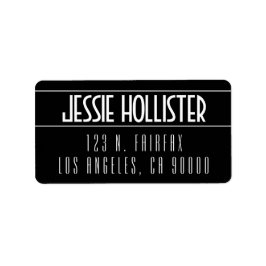 黒モダンはっきりしたと白 ラベル