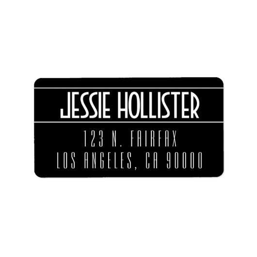 黒モダンはっきりしたと白 ラベル (正面)