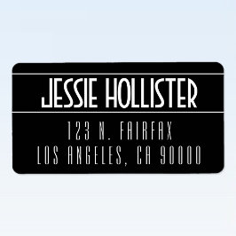 黒モダンはっきりしたと白 ラベル