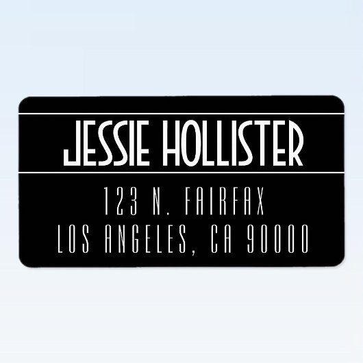 黒モダンはっきりしたと白 ラベル