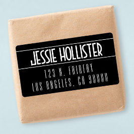 黒モダンはっきりしたと白 ラベル