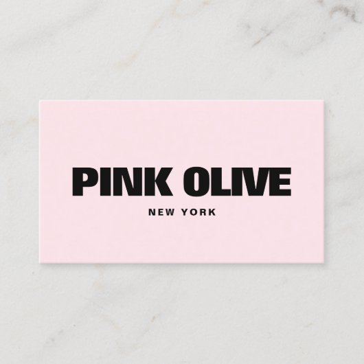 黒モダンはっきりしたタイポグラフィ 名刺 (正面)