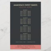 黒モダンはっきりしたピンク写真価格サービス チラシ (正面)