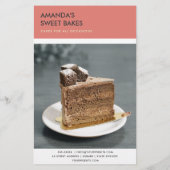 黒モダンはっきりしたピンク写真価格サービス チラシ (裏面)