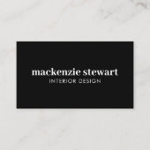 黒モダンはっきりしたプロフェッショナルQRコード 名刺 (正面)