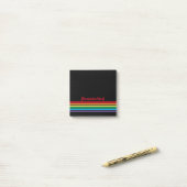 黒モダンはっきりした背景に虹 ポストイット (デスク上)