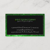 黒モダンはっきりした色グリッター2 名刺 (裏面)