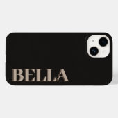 黒モダンイニシャルミニマルケーコンテンポラリースマット Case-Mate iPhoneケース (裏面 (横))