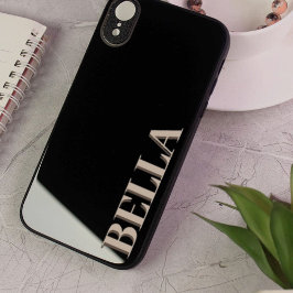 黒モダンイニシャルミニマルケーコンテンポラリースマット Case-Mate iPhone 14ケース