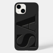 黒モダンイニシャルミニマルコンテンポラリー Case-Mate iPhoneケース (裏面)