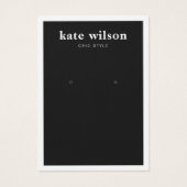 黒モダンイヤリング表示カード (正面)