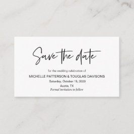 黒モダンエレガカジュアルンスフォント、日付を保存 エンクロージャーカード