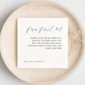 黒モダンエレガントと白のおもしろいファクト#2結婚s スタンダードカクテルナプキン