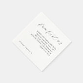 黒モダンエレガントと白のおもしろいファクト#2結婚s スタンダードカクテルナプキン (角)