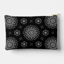 黒モダンエレガントと白のドットアートパターン