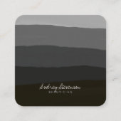 黒モダンエレガントと白の劣化 スクエア名刺 (正面)