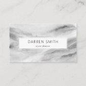 黒モダンエレガントと白の水色抽象芸術 名刺 (正面)