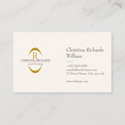 黒モダンエレガントと金ゴールドのサンキューカード 名刺 (裏面)