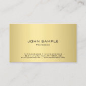 黒モダンエレガントと金ゴールドプレーンプロフェッショナル 名刺 (正面)