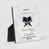 黒モダンエレガントと金ゴールド卒業記念 フォトプラーク (正面)