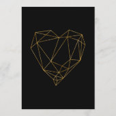 黒モダンエレガントと金ゴールド結婚のメニュー メニュー (裏面)