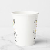 黒モダンエレガントと金ゴールド21歳の誕生日パーティー 紙コップ (右)