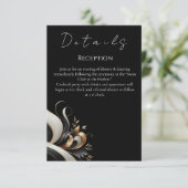 黒モダンエレガントと金ゴールド エンクロージャーカード (スタンド正面)