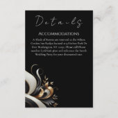 黒モダンエレガントと金ゴールド エンクロージャーカード (裏面)