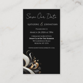 黒モダンエレガントと金ゴールド 名刺