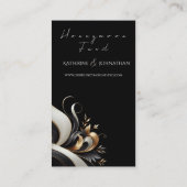 黒モダンエレガントと金ゴールド 名刺 (裏面)