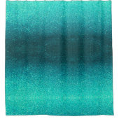 黒モダンエレガントグリッターグラデーション夏ビーチ シャワーカーテン (正面)