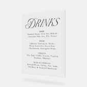 黒モダンエレガントタイポグラフィ結婚の飲み物 アクリルサイン (傾斜)