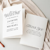 黒モダンエレガントタイポグラフィ結婚ズ プログラム