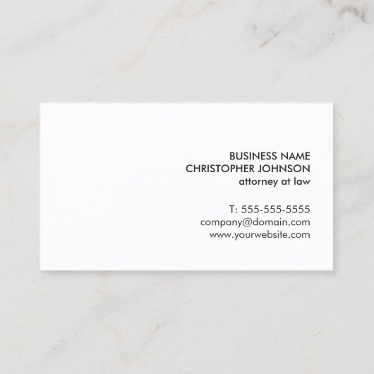 黒モダンエレガントフェイク金ゴールド線弁護士 名刺 (裏面)