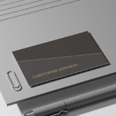 黒モダンエレガントフェイク金ゴールド線弁護士 名刺