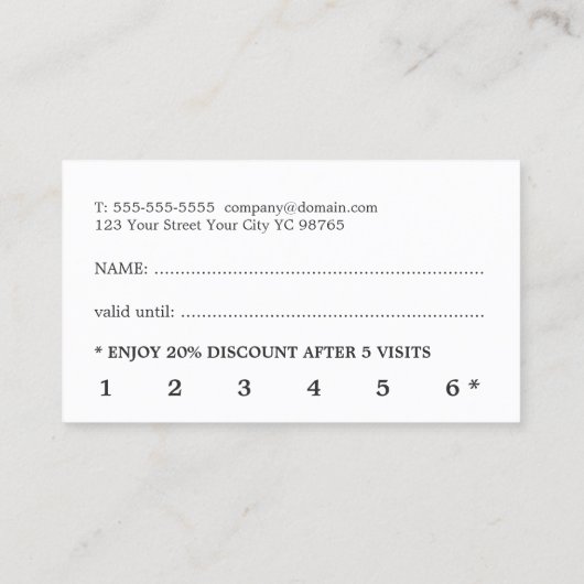 黒モダンエレガントフェイク金ゴールド美しい ロイヤリティカード (裏面)