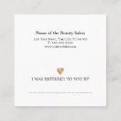 黒モダンエレガントフェイク金ゴールド美しい 紹介カード (裏面)