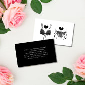 黒モダンエレガントランジェリーシャワー エンクロージャーカード