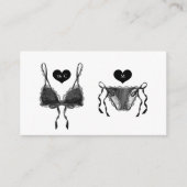 黒モダンエレガントランジェリーシャワー エンクロージャーカード (正面)