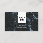 黒モダンエレガント大理石プロフェッショナル 名刺 (正面)