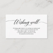 黒モダンエレガント字、願い井戸 エンクロージャーカード (正面)