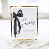 黒モダンエレガント弓コケットがサインを好む ポスター