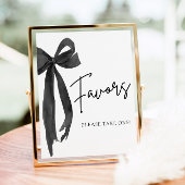 黒モダンエレガント弓コケットがサインを好む ポスター