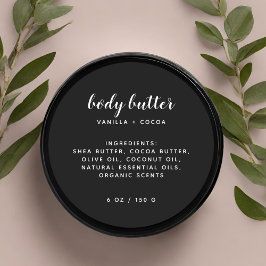 黒モダンエレガント成分リスト ラウンドシール