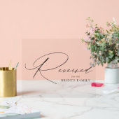 黒モダンエレガント文字の結婚予約 アクリルサイン (ウェディング)