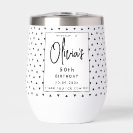 黒モダンエレガント白の個人名50th